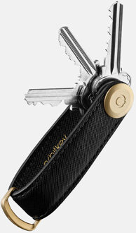 Sleutelhangers Saffiano Leather Orbitkey 2.0 Zwart