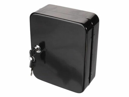 Sleutelkastje - zwart - 20 cm - voor 20 sleutels - sleutelkluisje - sleutels opbergen kastje