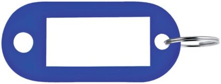 Sleutellabel Pavo kunststof blauw Transparant