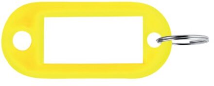 Sleutellabel Pavo kunststof geel Transparant