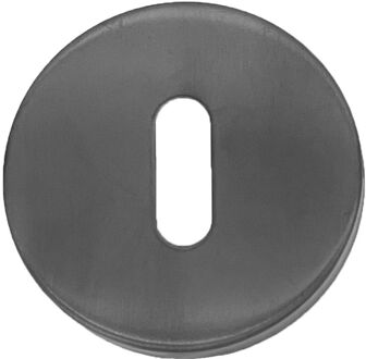 Sleutelplaat Rond Pvd Gun Metal 2 Stuks