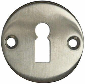 Sleutelplaat Rond Rvs 2st.