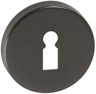 Sleutelplaat Rond Verdekt Zwart Pvd 2st.