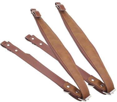 Slijtvaste Leer Accordeon Riemen Arm Bandjes Verdikte Riemen Accessoire bruin