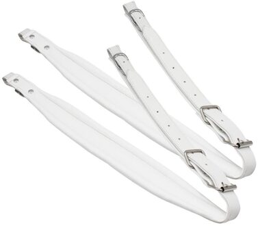 Slijtvaste Leer Accordeon Riemen Arm Bandjes Verdikte Riemen Accessoire wit