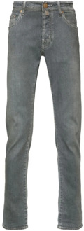 Slim Bard Jeans Stretch Katoen Jacob Cohën , Gray , Heren - W32,W36,W31,W30,W38,W34,W33