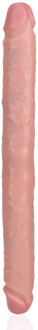 Slim Dubbel Eindige Dildo 14 / 35,6 cm - Vleeskleurig