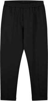 Slim elasticated pantalons Zwart - L