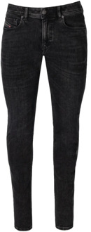 Slim-Fit Antracietgrijze Jeans Diesel , Black , Heren - W34,W30,W33,W31