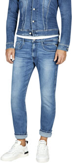 Slim Fit Blauwe Jeans Anbass Pants Replay , Blue , Heren - W30 L34,W33 L34