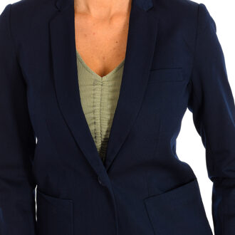 Slim fit blazer 9062 vrouw met lange mouwen Blauw - XS