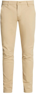 Slim fit chino met stretch Beige - W30/L32