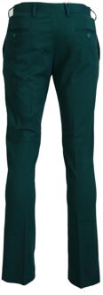 Slim Fit Chino's Groenblauw