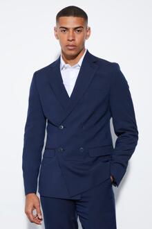 Slim Fit Colbert Met Dubbele Knopen, Navy - 34