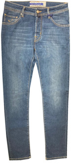 Slim-Fit Denim Jeans - Blu Wash Jacob Cohën , Blue , Heren - W31,W30