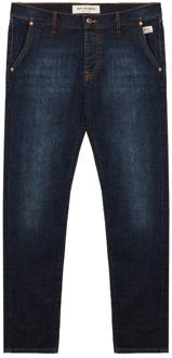 Slim Fit Donkerblauwe Denim Jeans Roy Roger's , Blue , Heren - W35