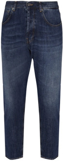 Slim-Fit Donkerblauwe Jeans Dondup , Blue , Heren - W38