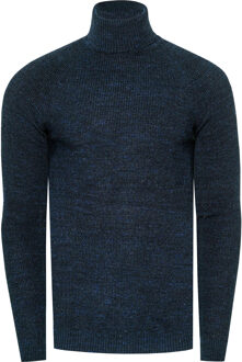 Slim Fit Fijngebreide Zakelijke Coltrui Lichtblauw - 2XL