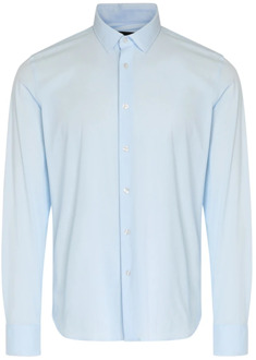 Slim Fit Jacquard Oxford Overhemd, Lichtblauw RRD , Blue , Heren - XL