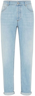 Slim-fit Jeans Brunello Cucinelli , Blue , Heren - 2Xl,Xl,L,S,Xs