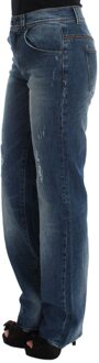 Slim Fit Jeans in blauw gewassen katoenmix voor dames Zwart - 28 (Taille)