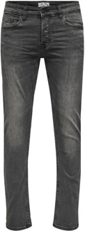 slim fit jeans Loom black denim Zwart - 30-34