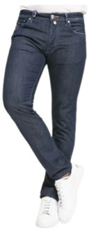 Slim Fit Jeans met Contraststiksels Jacob Cohën , Blue , Heren - W33