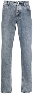 Slim-fit Jeans Upgrade Klassieke Knoop Rits Brunello Cucinelli , Blue , Heren - 2XL