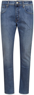 Slim Fit Katoenen Jeans met Zakken Incotex , Blue , Heren - W33,W31,W36,W38,W30,W35,W37,W32,W34