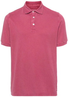 Slim Fit Katoenen Polo Shirt Fedeli , Pink , Heren - 2Xl,Xl,4Xl,3Xl