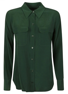 Slim Fit Overhemd Equipment , Green , Dames - Xl,L