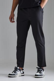 Slim Fit Pantalons Met Elastische Taille, Black - 34
