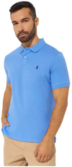 Slim Fit Piqué Polo - Harbour Blue Polo Ralph Lauren , Blue , Heren - S