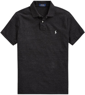 slim fit polo antraciet Grijs