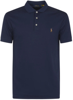 slim fit polo met logo marine Blauw