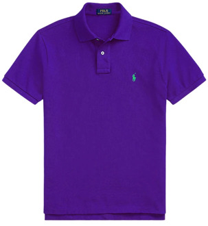 Slim fit polo van piqué katoen Chalet Purple - M