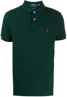 Slim fit polo van piqué katoen College Green