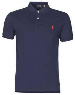 Slim fit polo van piqué katoen Donkerblauw - XL