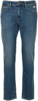 Slim-Fit Stone Denim Jeans Roy Roger's , Blue , Heren - W33,W30,W36,W31,W32,W35