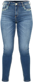 Slim Fit Stretch Jeans met Str Applicatie Kocca , Blue , Dames - W32,W29,W25,W30,W31,W24,W27,W33,W26,W28