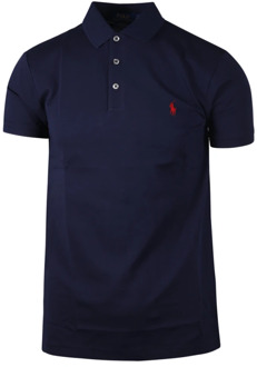 slim fit stretch polo Blauw - M