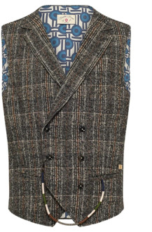 Slim Fit Suit Vest Club Of Gents , Brown , Heren - XS