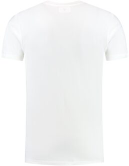 Slim Fit T-shirt Crewneck Off White  L Wit