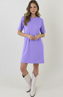 Slim Fit T-shirt Jurk Lila
