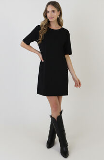 Slim Fit T-shirt Jurk Zwart