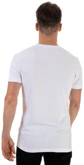 Slim fit T-shirt met logoprint Wit