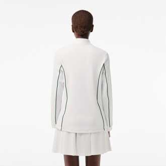 Slim Fit Tennis Layering Sweatshirt voor dames in Wit Groen - maat EU 34 / UK 6