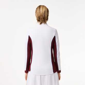 Slim Fit Tennis Layering Sweatshirt voor dames in Wit rood