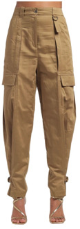 Slim-fit Trousers Semicouture , Beige , Dames - Xs,2Xs