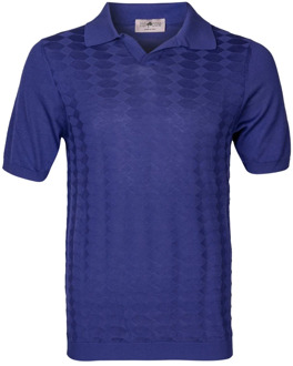 Slim Fit V-Hals Polo Shirt Irish Crone , Purple , Heren - 2Xl,Xl,L,M,S